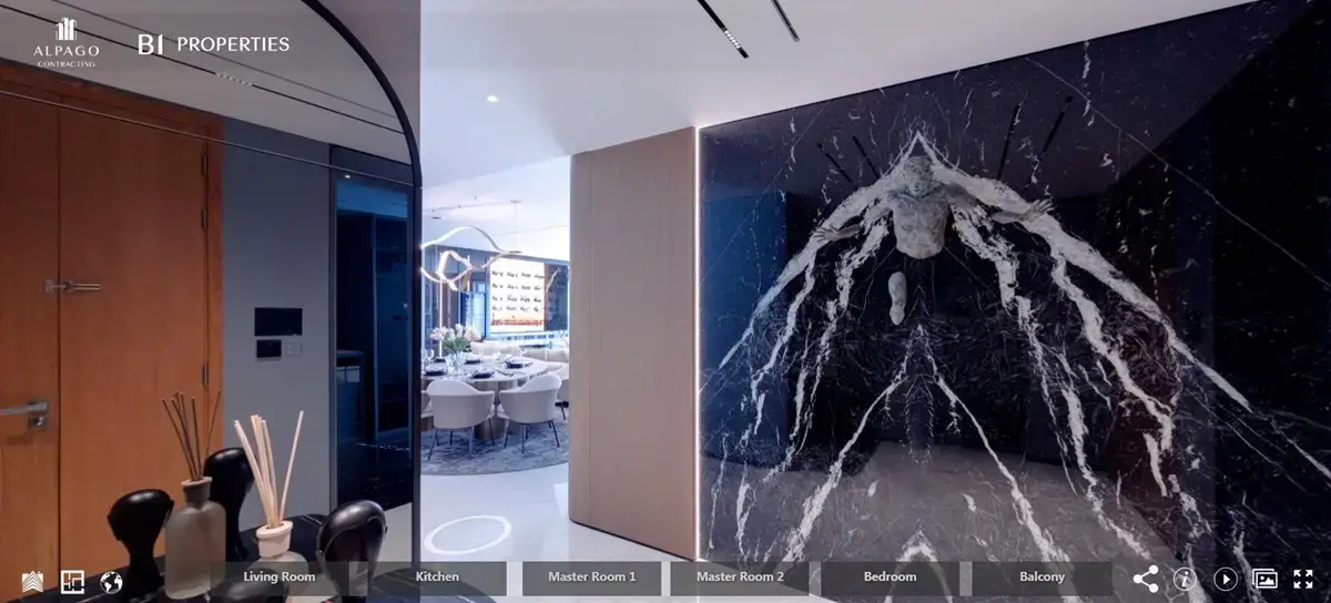 Preview of a 360° virtual tour of a luxury interior